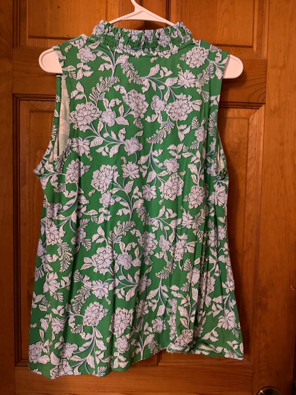 J. Jill Green Floral Button-Front Blouse - Picture 4 of 5